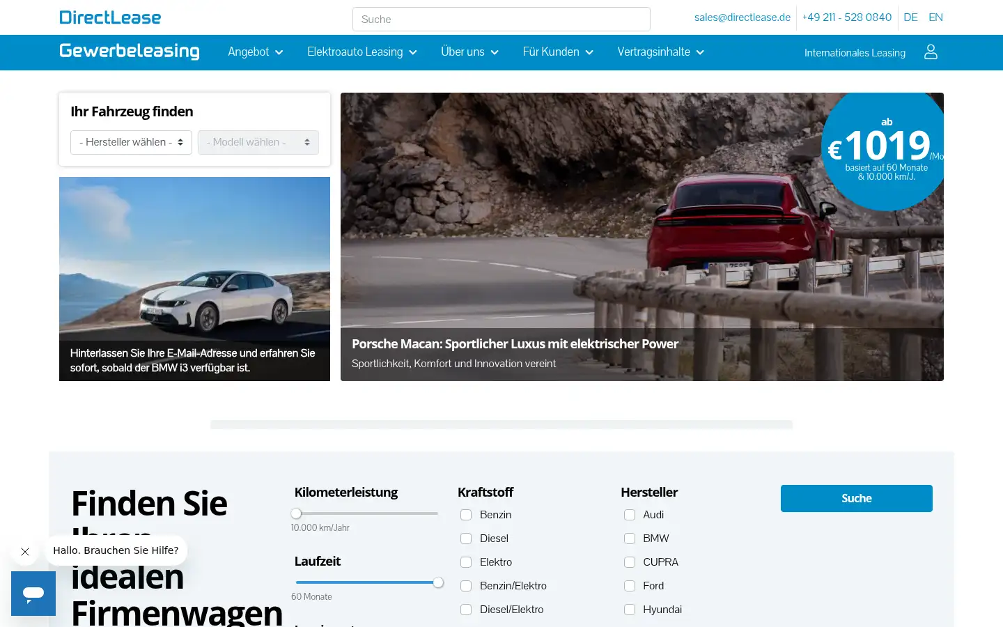 Screenshot of directlease.de