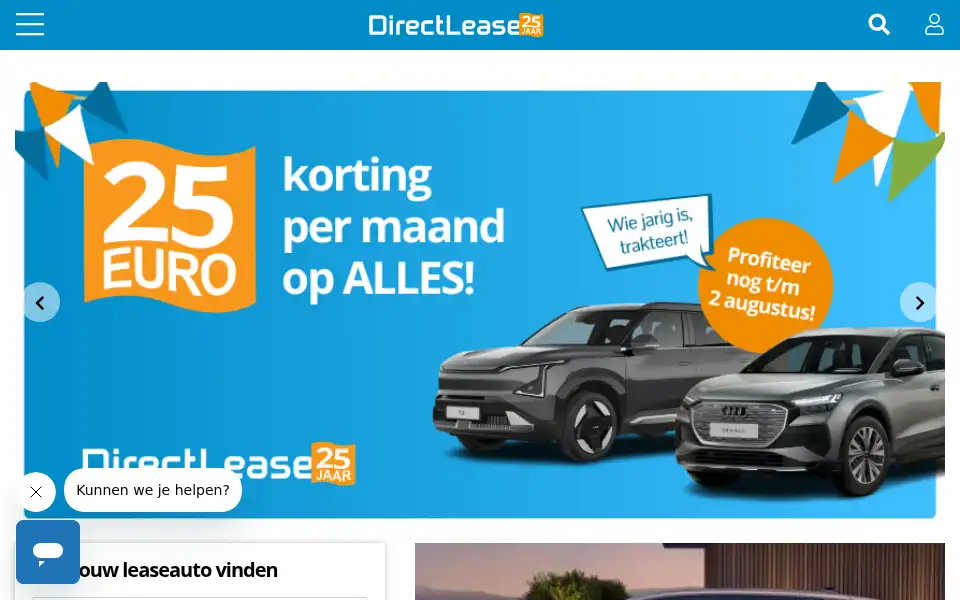 Screenshot of directlease.nl