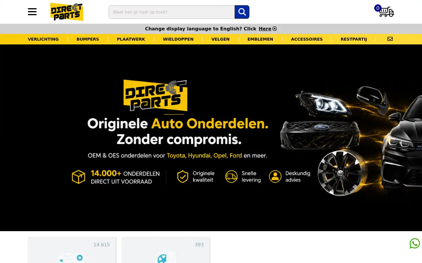 Screenshot of directparts.nl