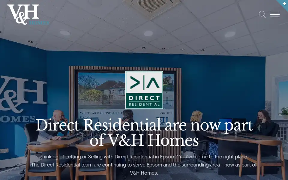 Screenshot of directresidential.co.uk