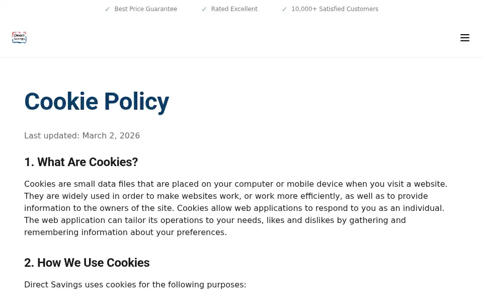Screenshot of directsavings.org.uk
