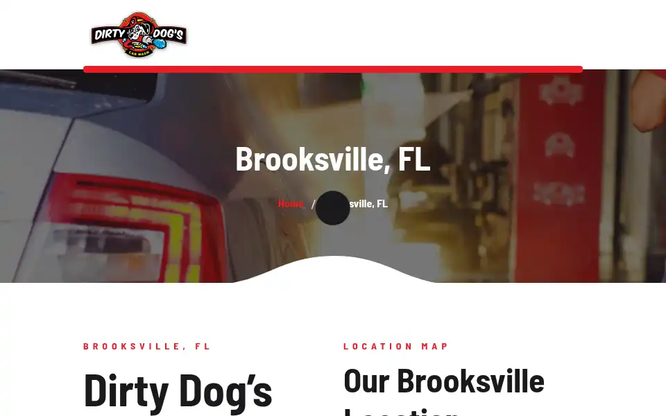 Screenshot of dirtydogscarwash.com