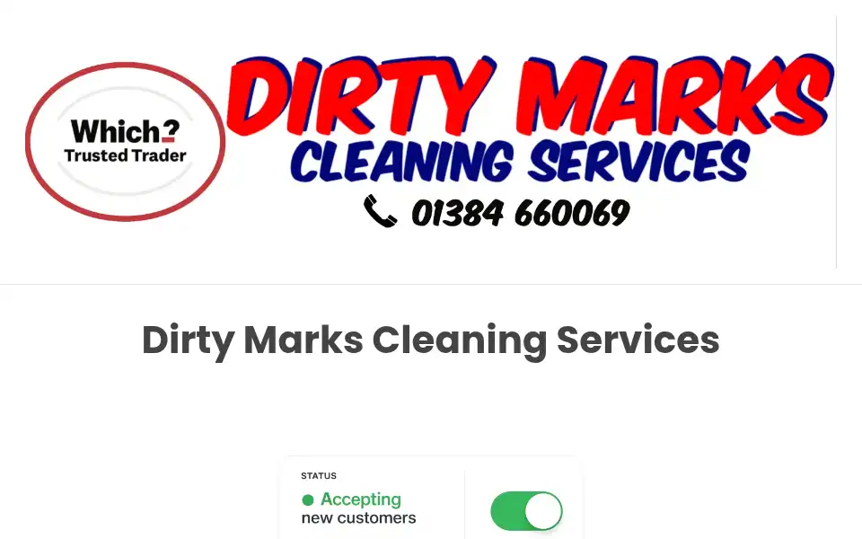 Screenshot of dirtymarkscleaning.com