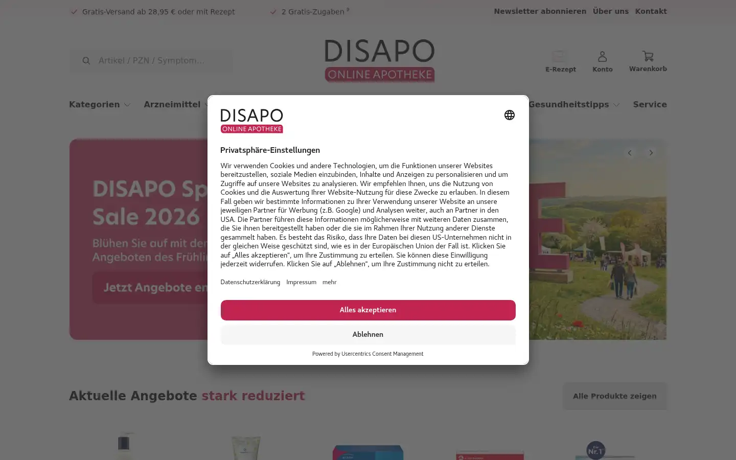 Screenshot of disapo.de