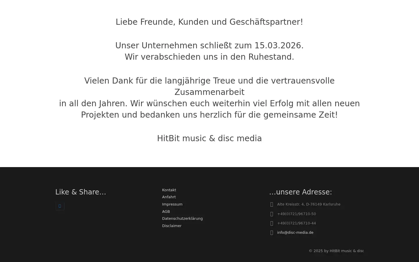Screenshot of disc-media.de