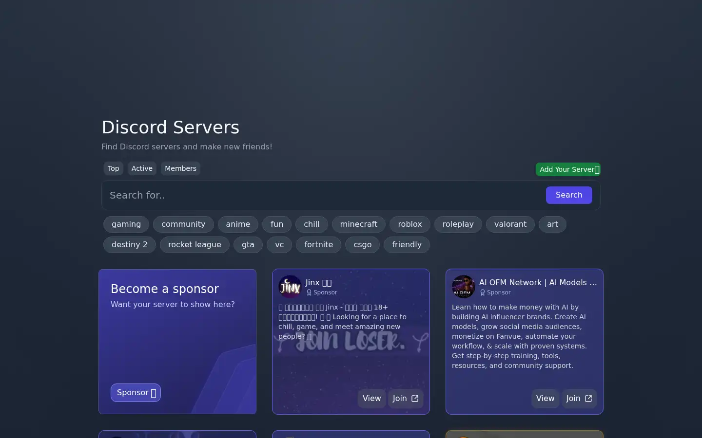 Screenshot of discadia.com