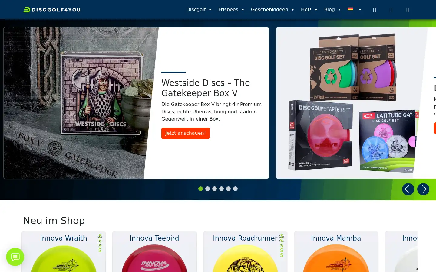 Screenshot of discgolf4you.com