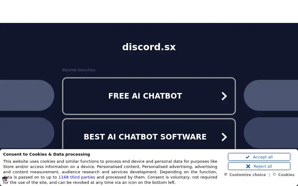 Screenshot of discord.sx