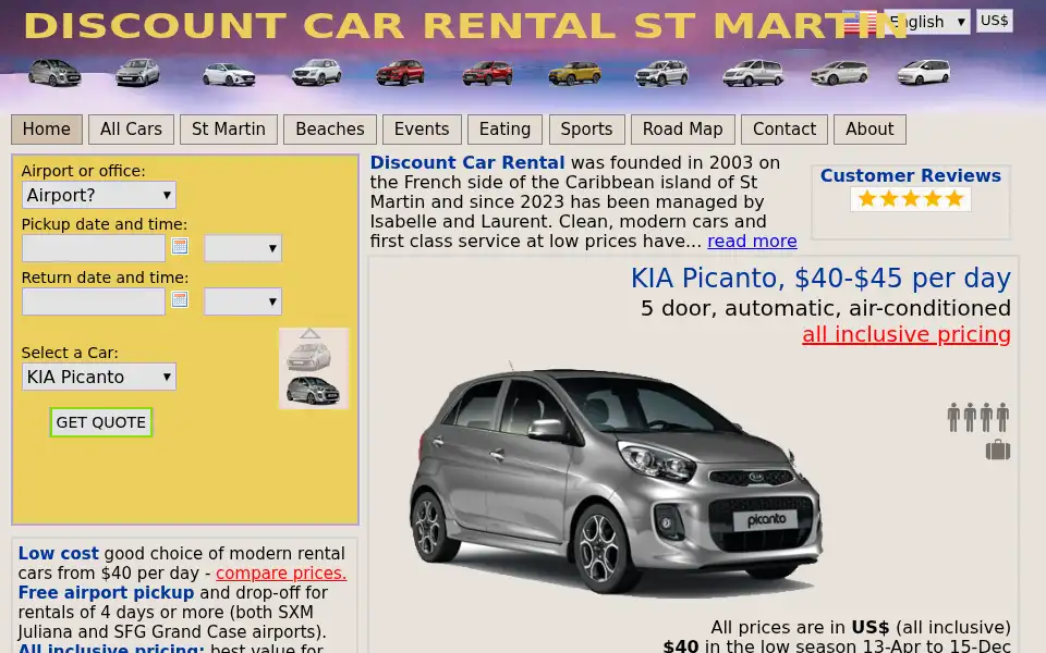 Screenshot of discount-car-rental-st-martin.com