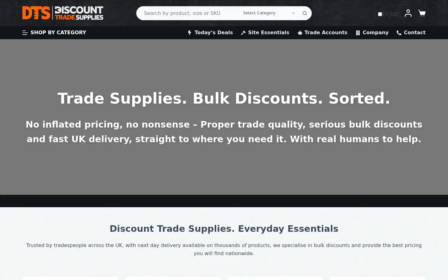Screenshot of discount-trade-supplies.com