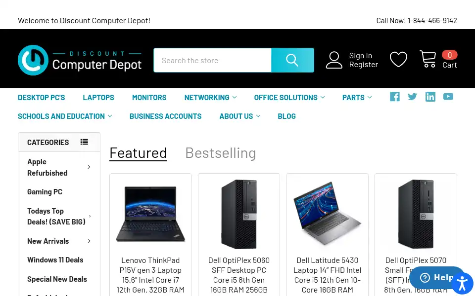 Screenshot of discountcomputerdepot.com