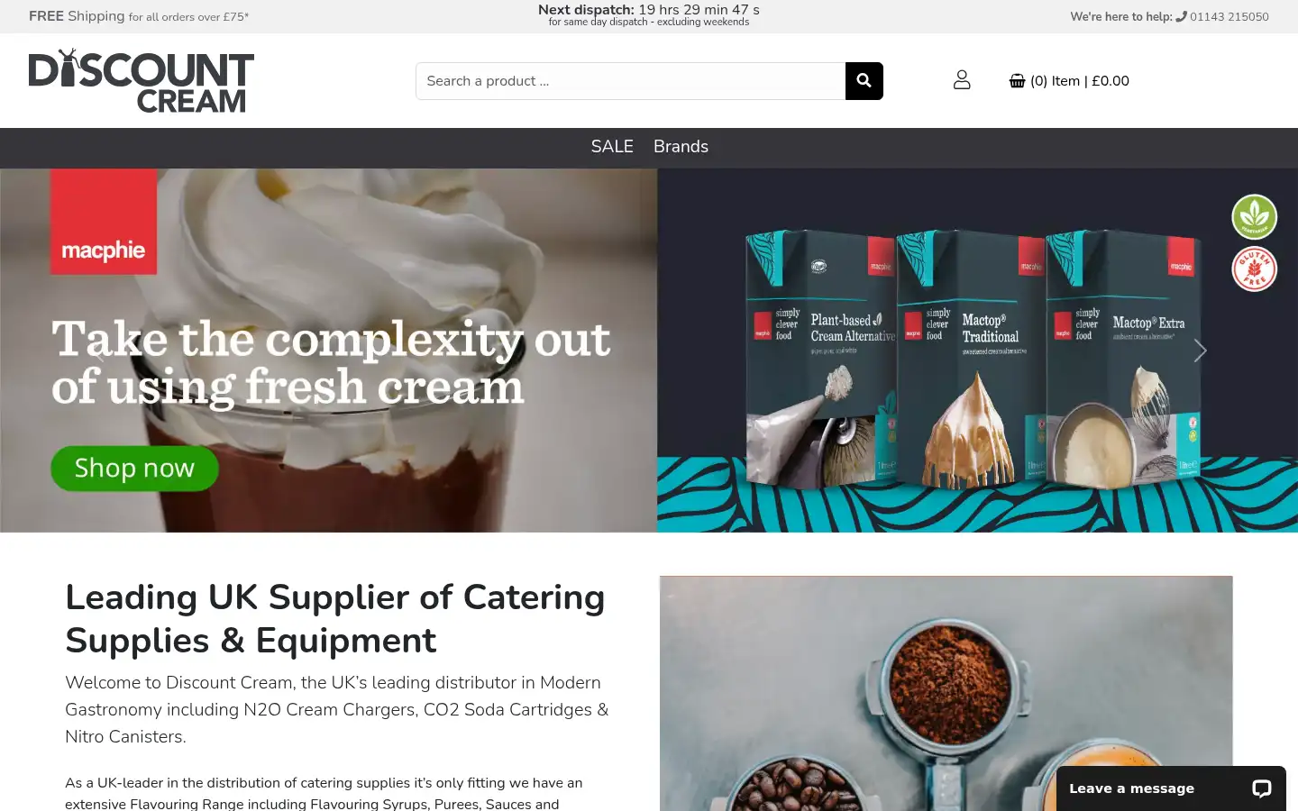 Screenshot of discountcream.co.uk