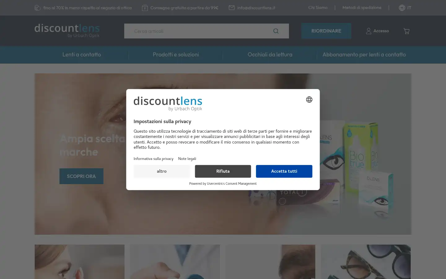 Screenshot of discountlens.it