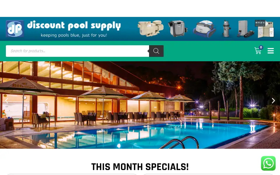 Screenshot of discountpoolsupply.biz