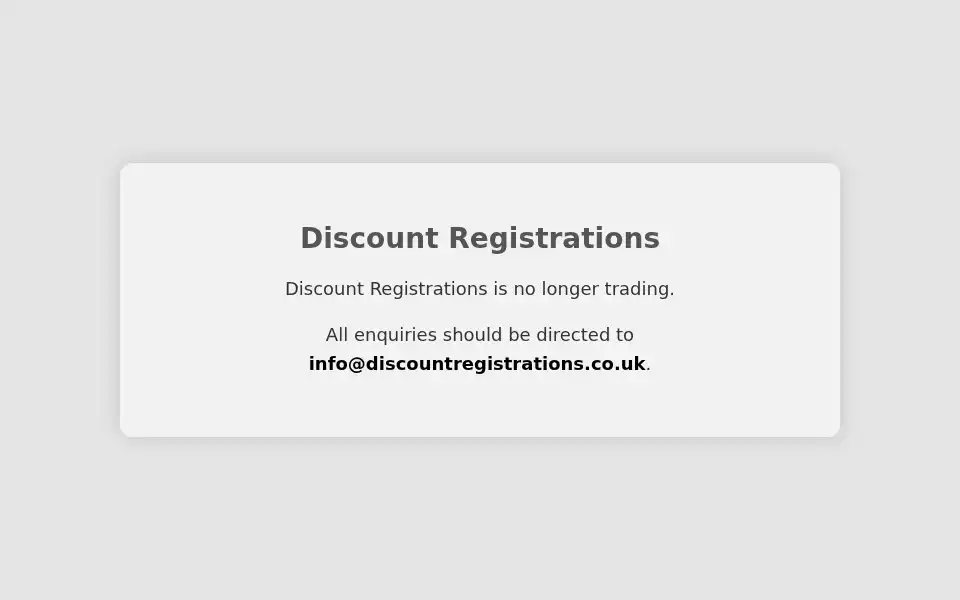 Screenshot of discountregistrations.co.uk