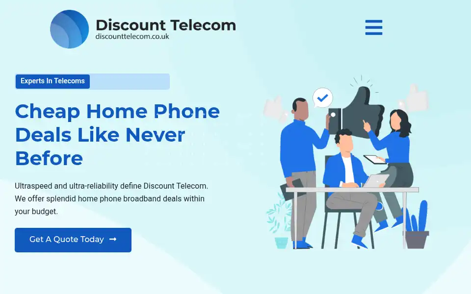 Screenshot of discounttelecom.co.uk