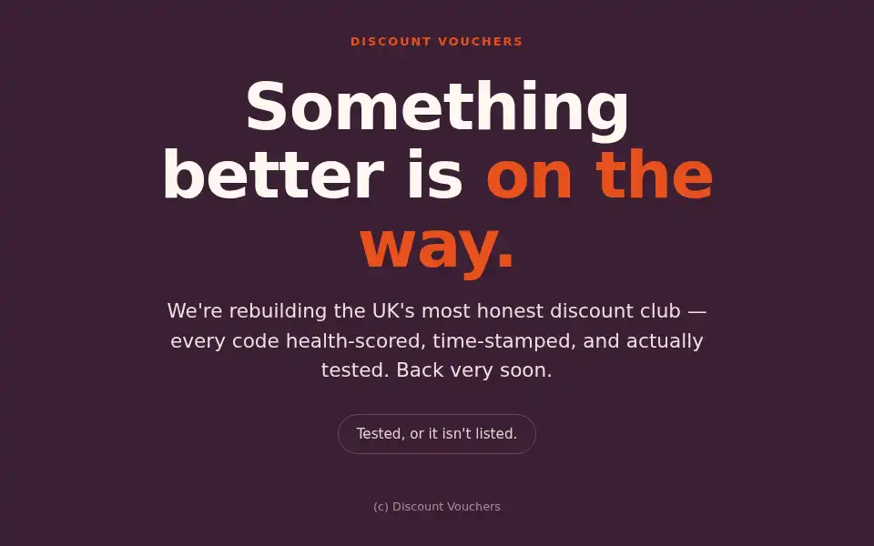Screenshot of discountvouchers.co.uk