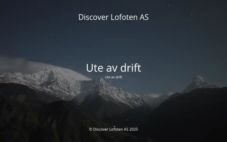 Screenshot of discover-lofoten.com