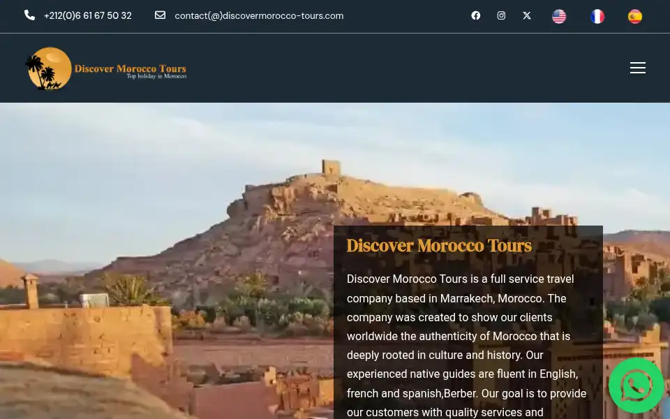 Screenshot of discovermorocco-tours.com