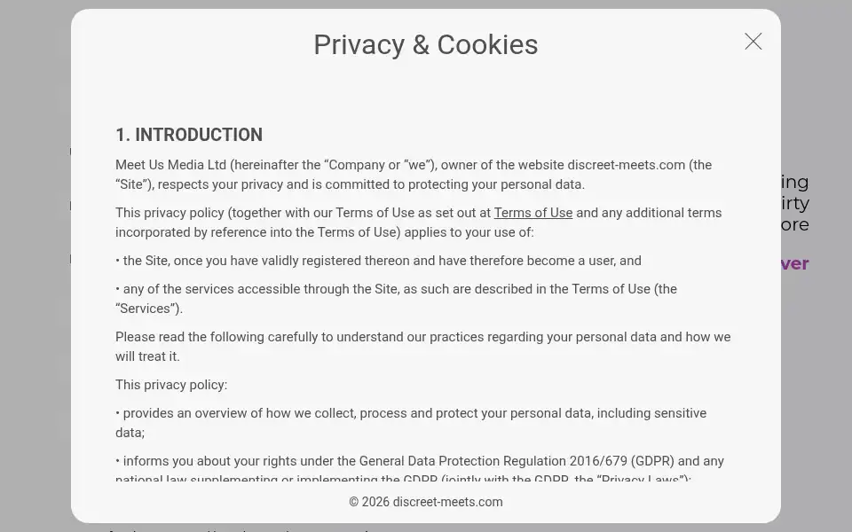 Screenshot of discreet-meets.com