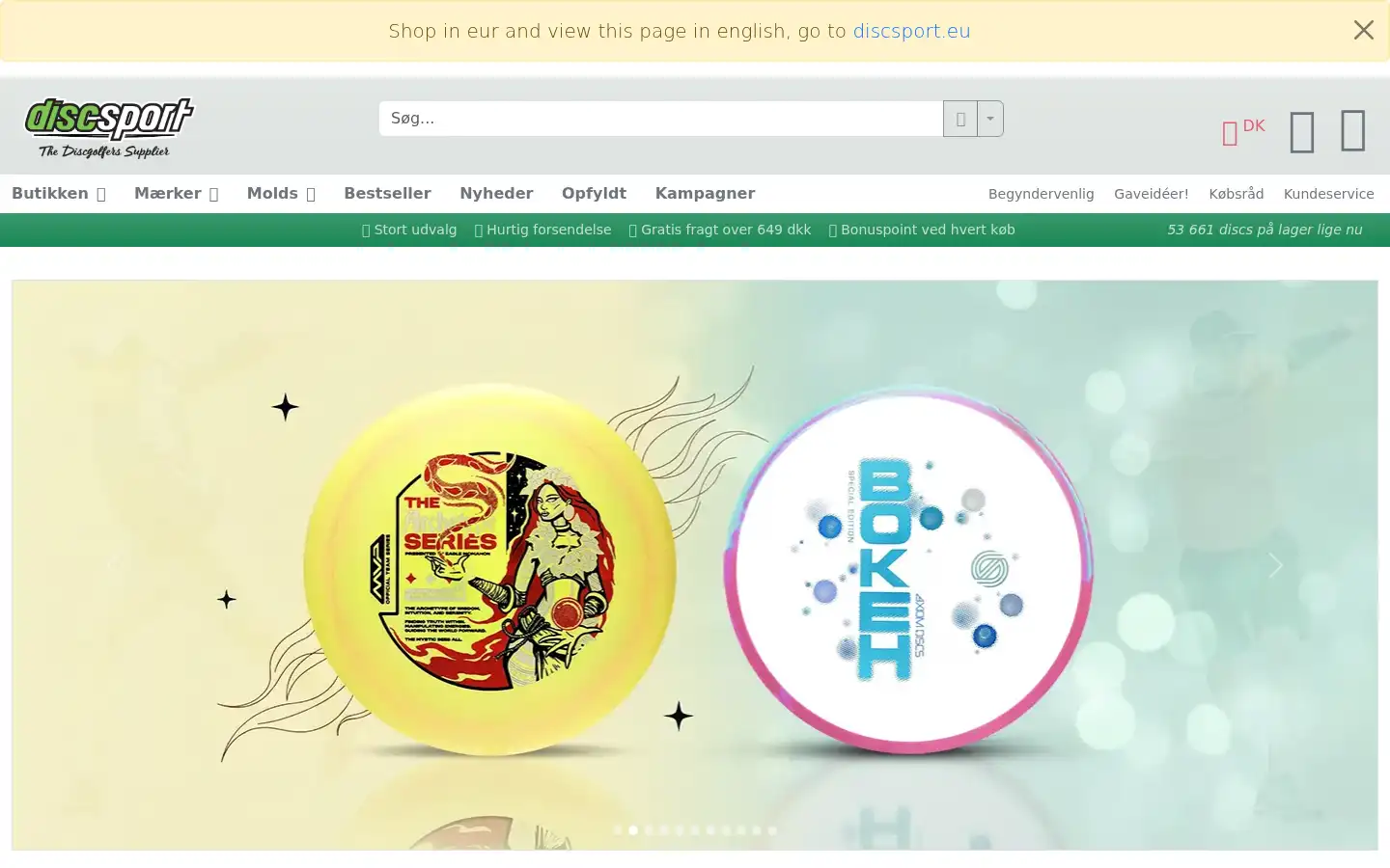 Screenshot of discsport.dk