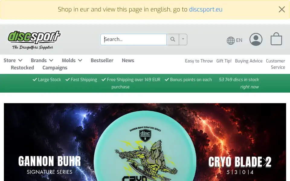Screenshot of discsport.fi