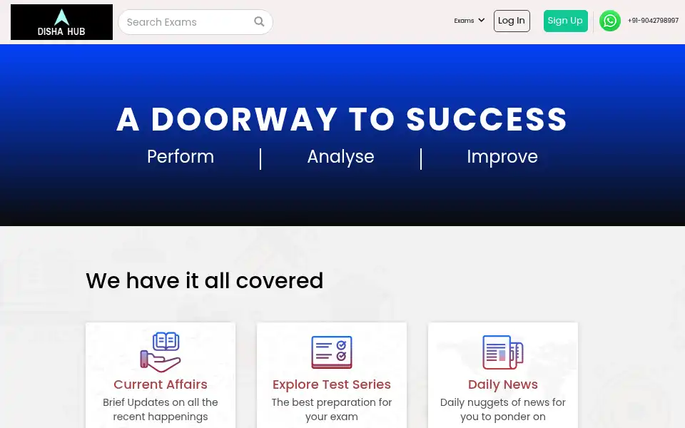 Screenshot of dishahub.com