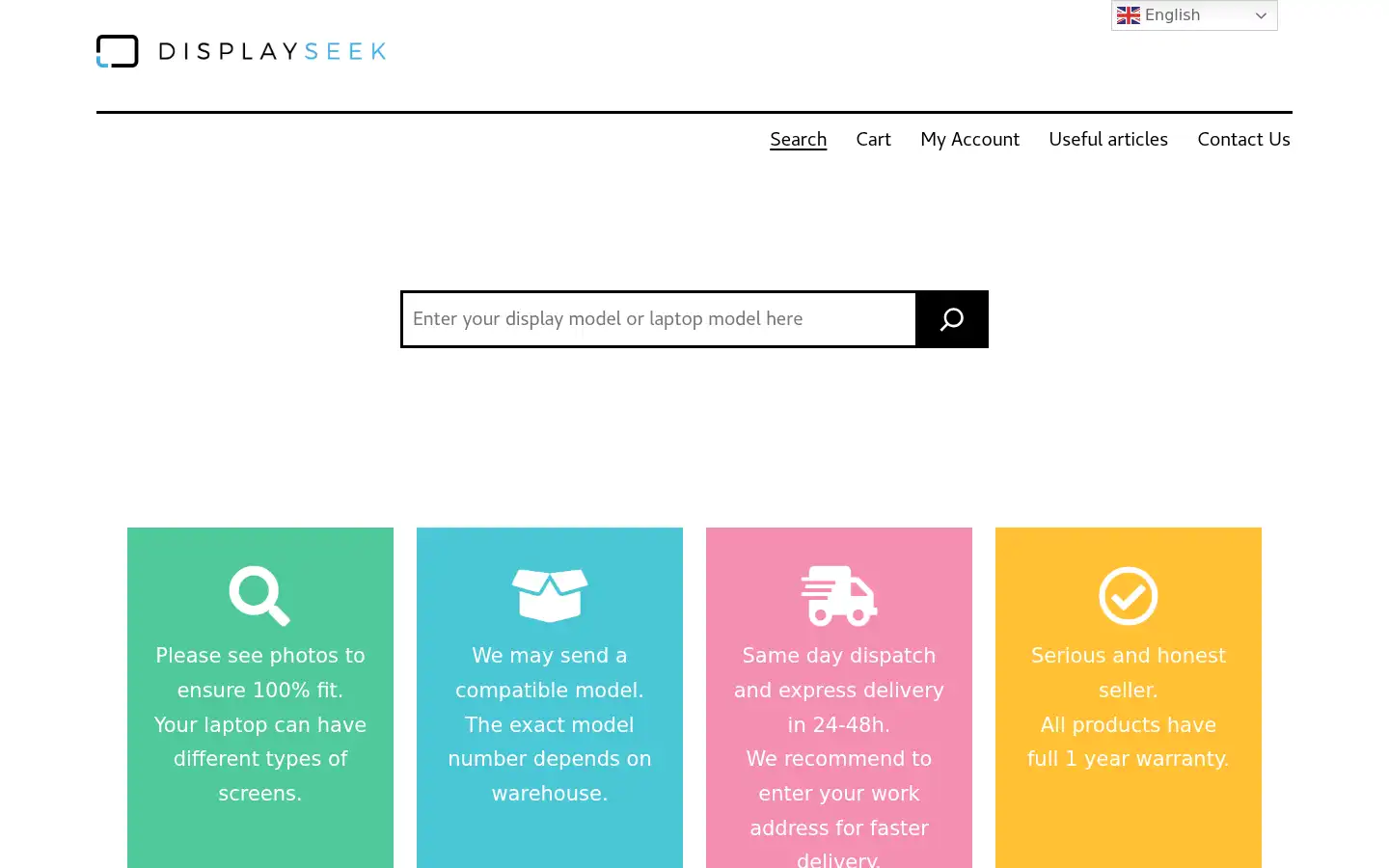 Screenshot of displayseek.com