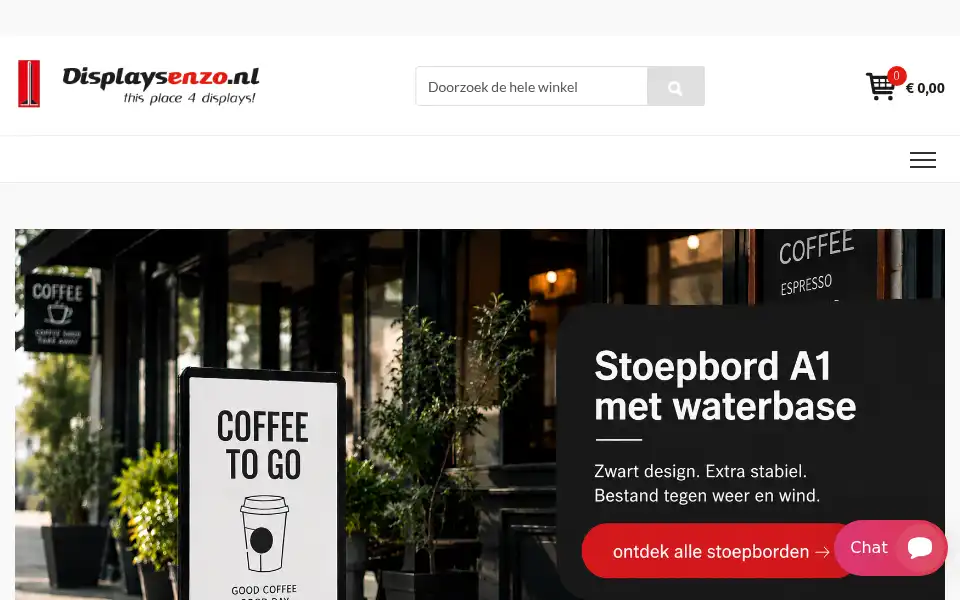 Screenshot of displaysenzo.nl