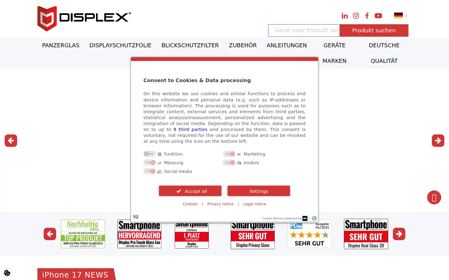 Screenshot of displex.com