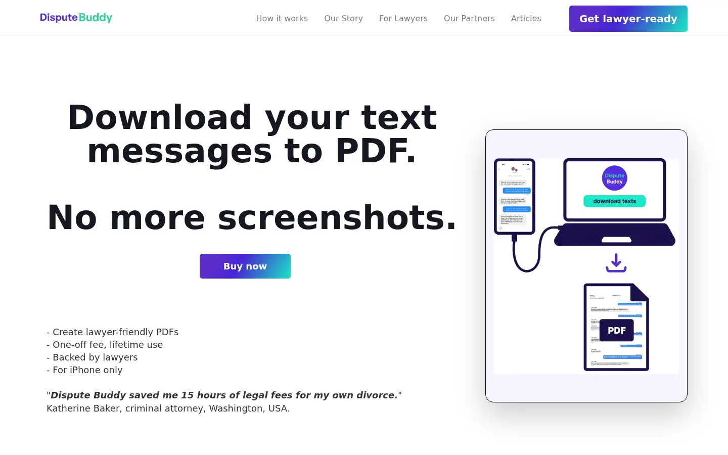 Screenshot of disputebuddy.co