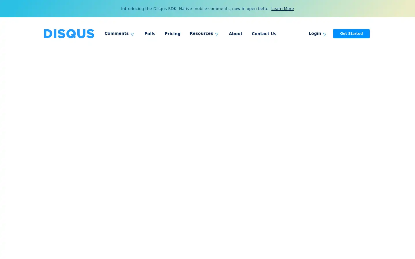 Screenshot of disqus.com