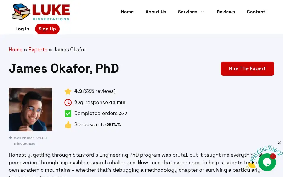 Screenshot of dissertationsbyluke.com