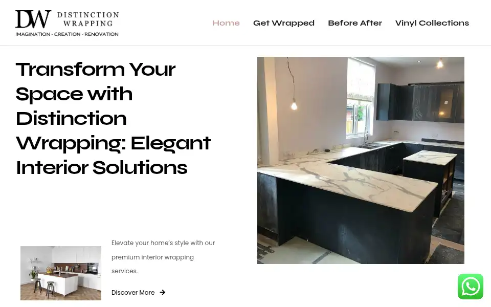 Screenshot of distinctionwrapping.com