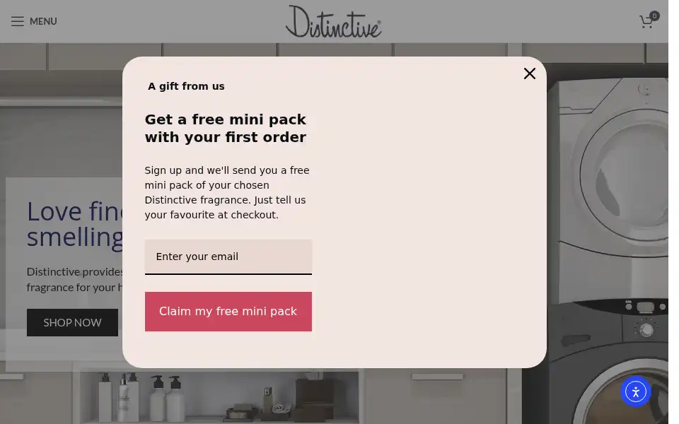 Screenshot of distinctivewash.co.uk