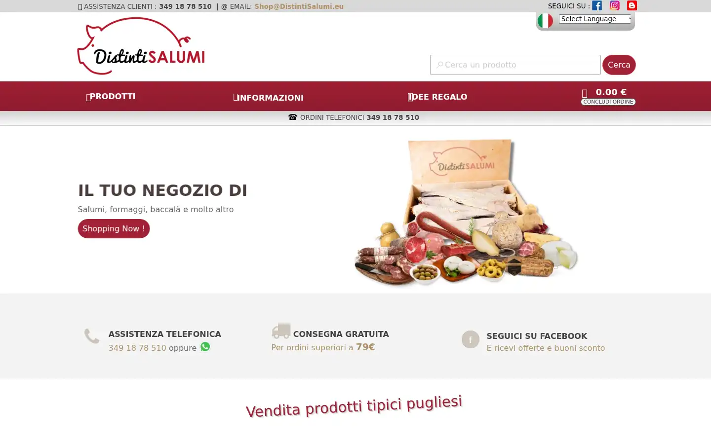 Screenshot of distintisalumi.eu