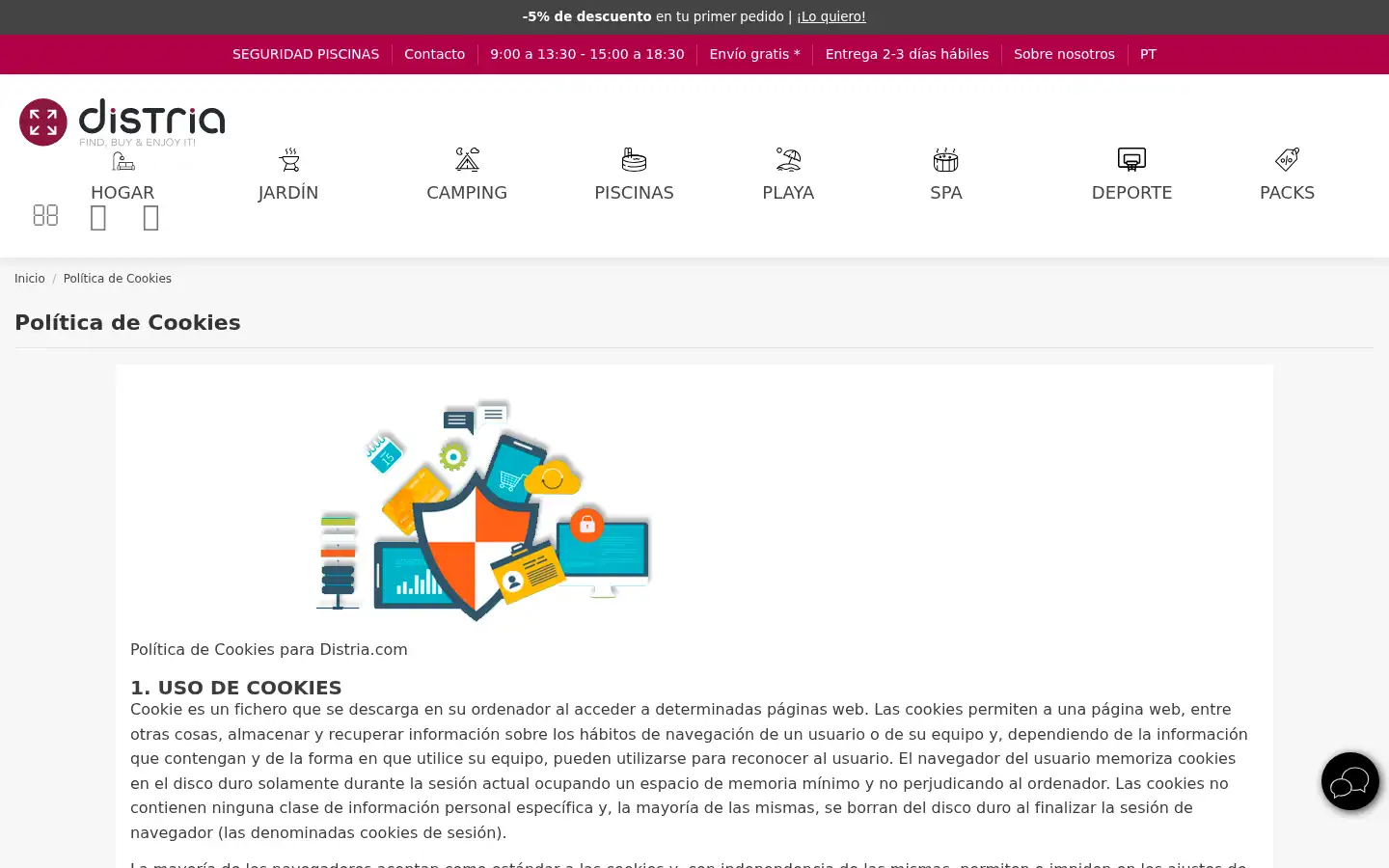 Screenshot of distria.com