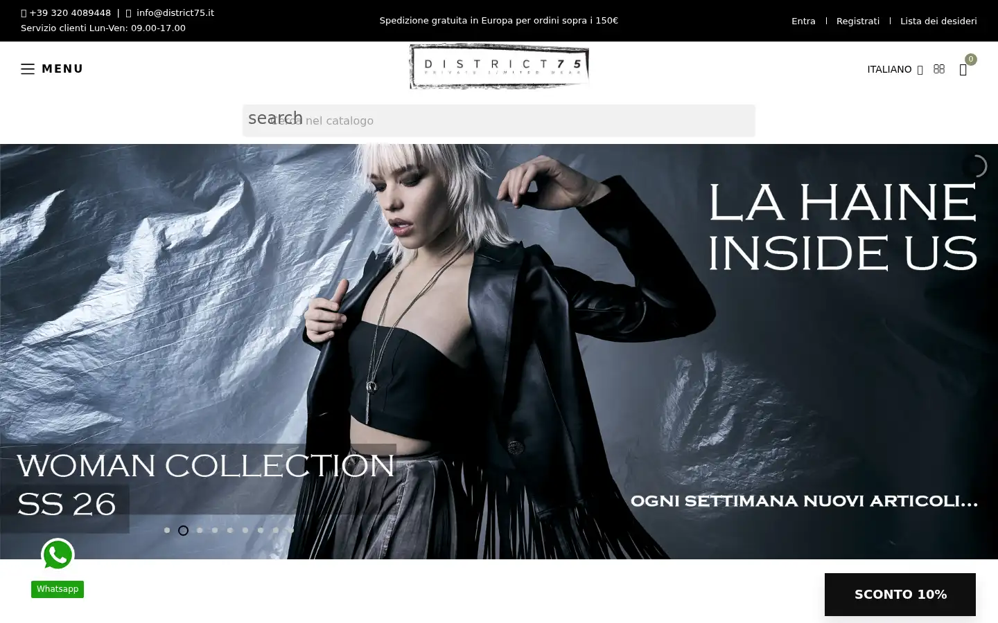 Screenshot of district75.it