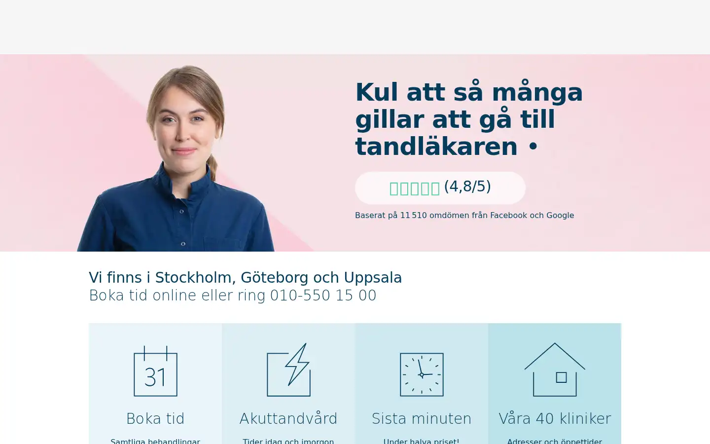 Screenshot of distriktstandvarden.se
