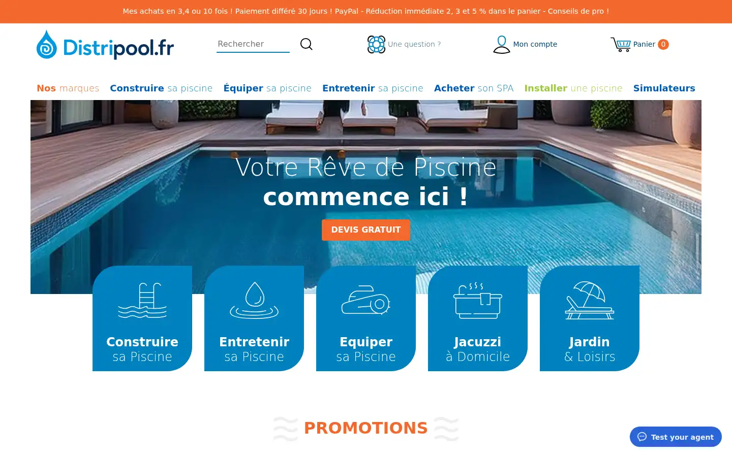 Screenshot of distripool.fr