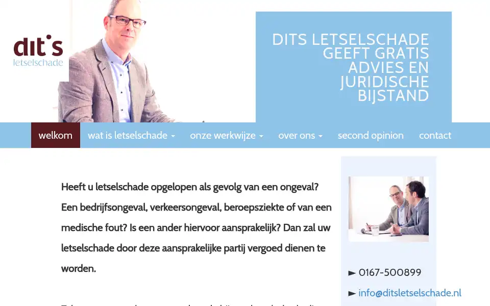 Screenshot of ditsletselschade.nl