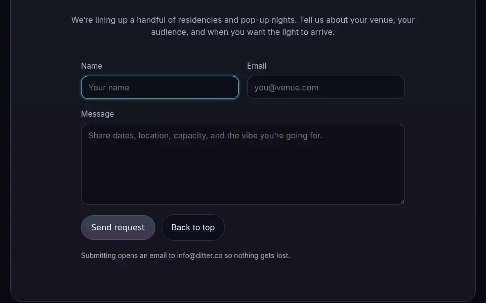 Screenshot of ditter.ai