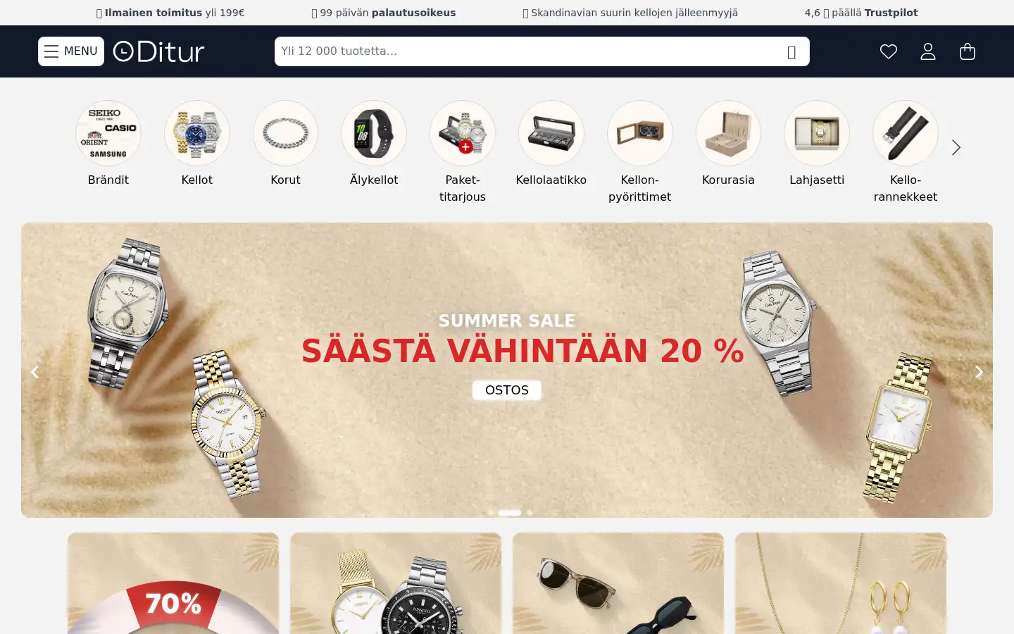 Screenshot of ditur.fi