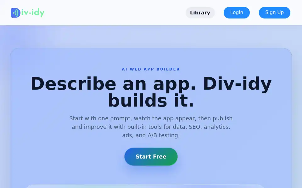 Screenshot of div-idy.com