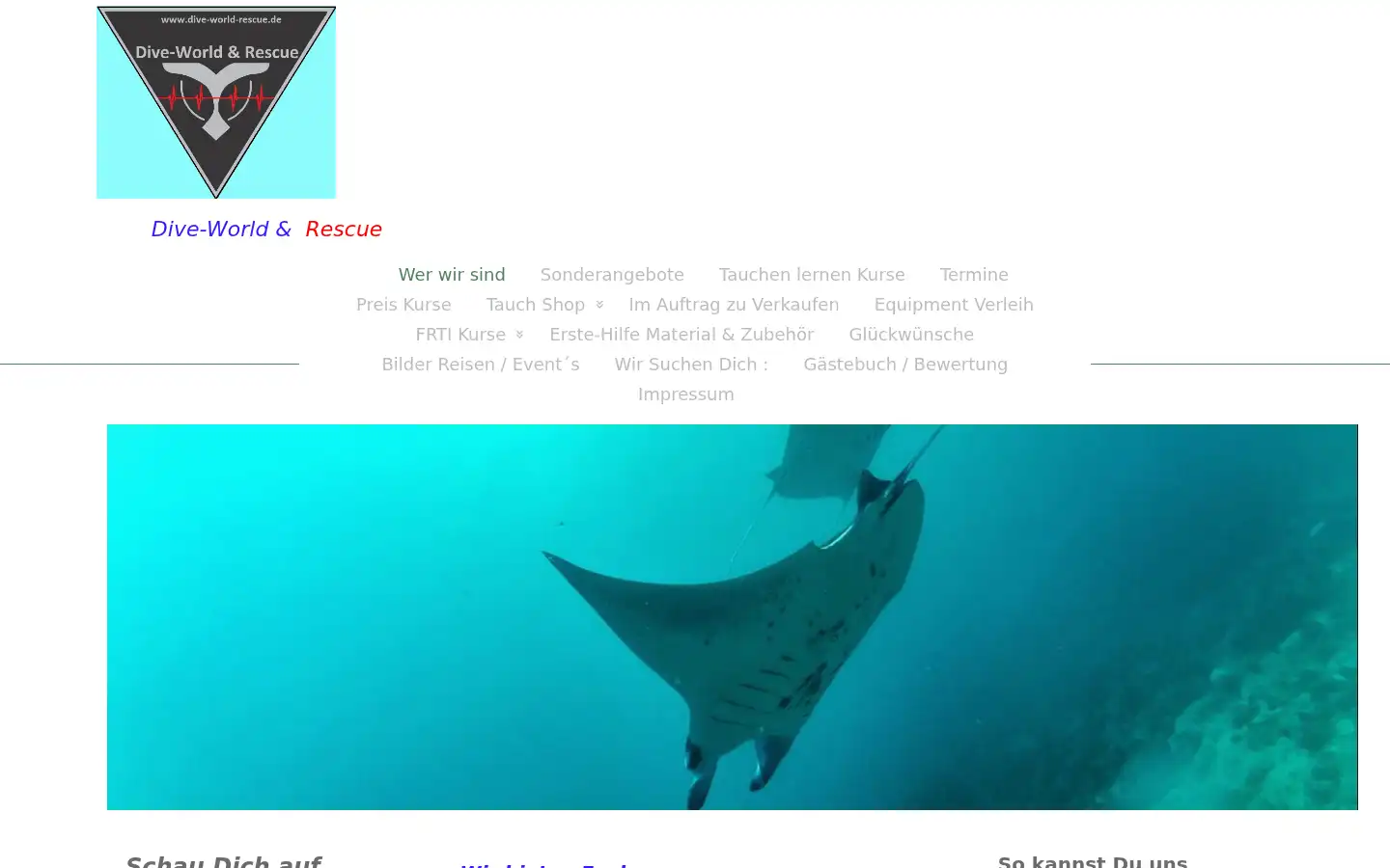 Screenshot of dive-world-rescue.de