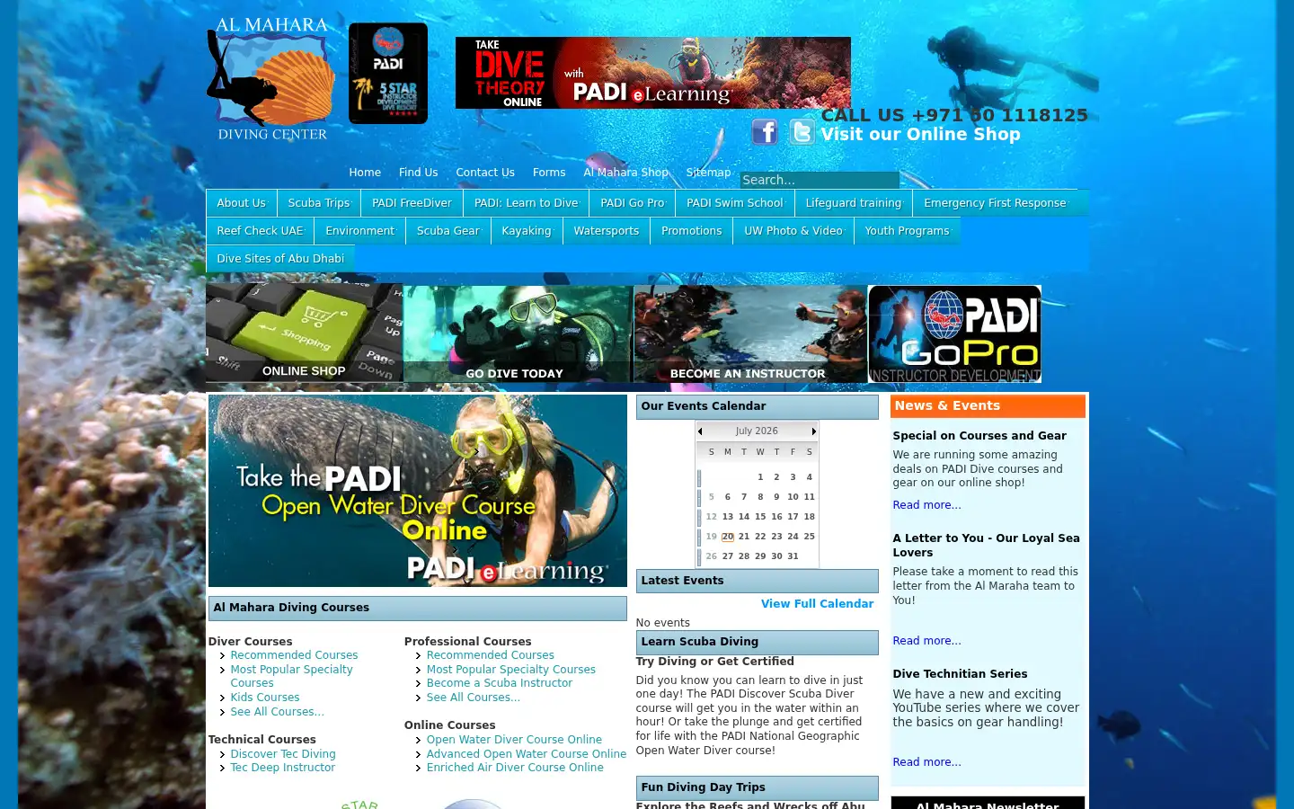 Screenshot of divemahara.com