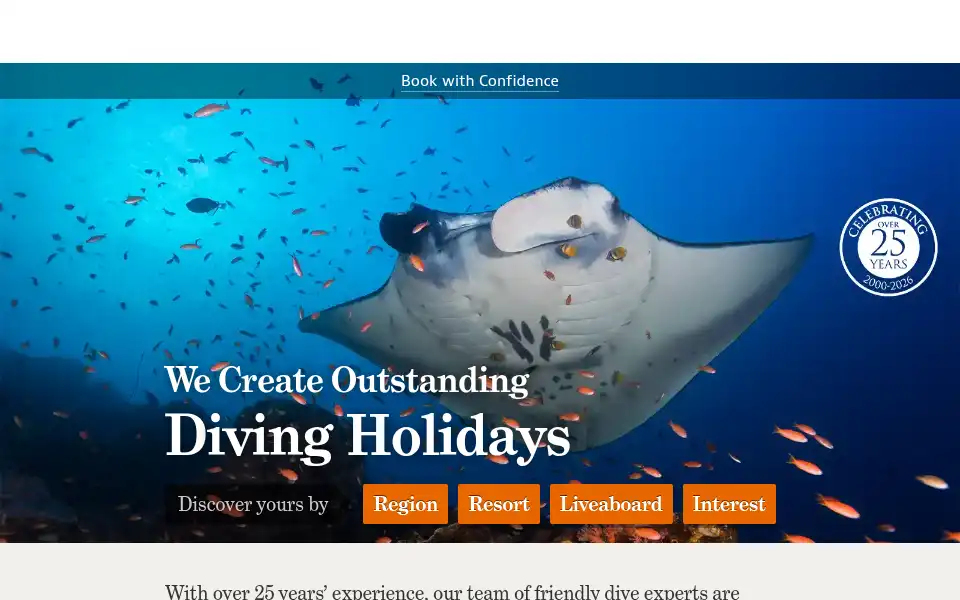 Screenshot of diveworldwide.com
