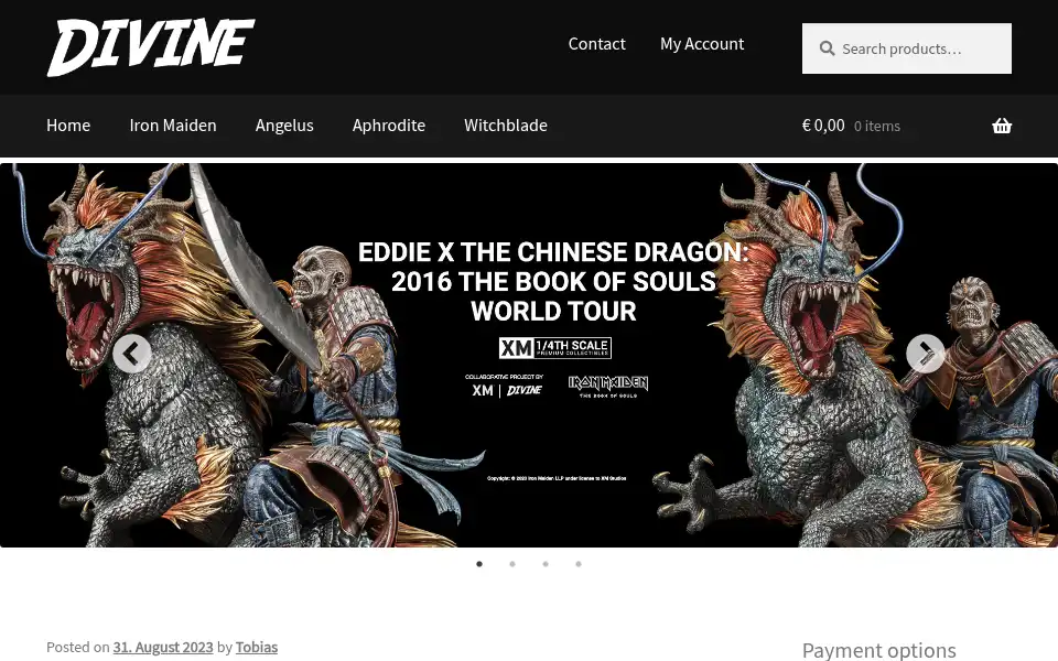 Screenshot of divine-statues.com