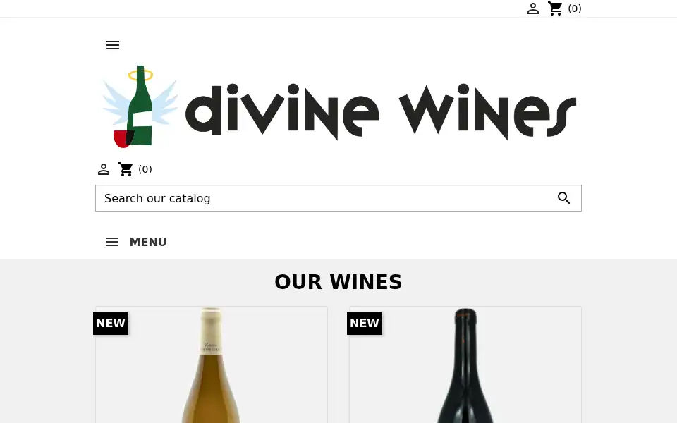 Screenshot of divinewines.be