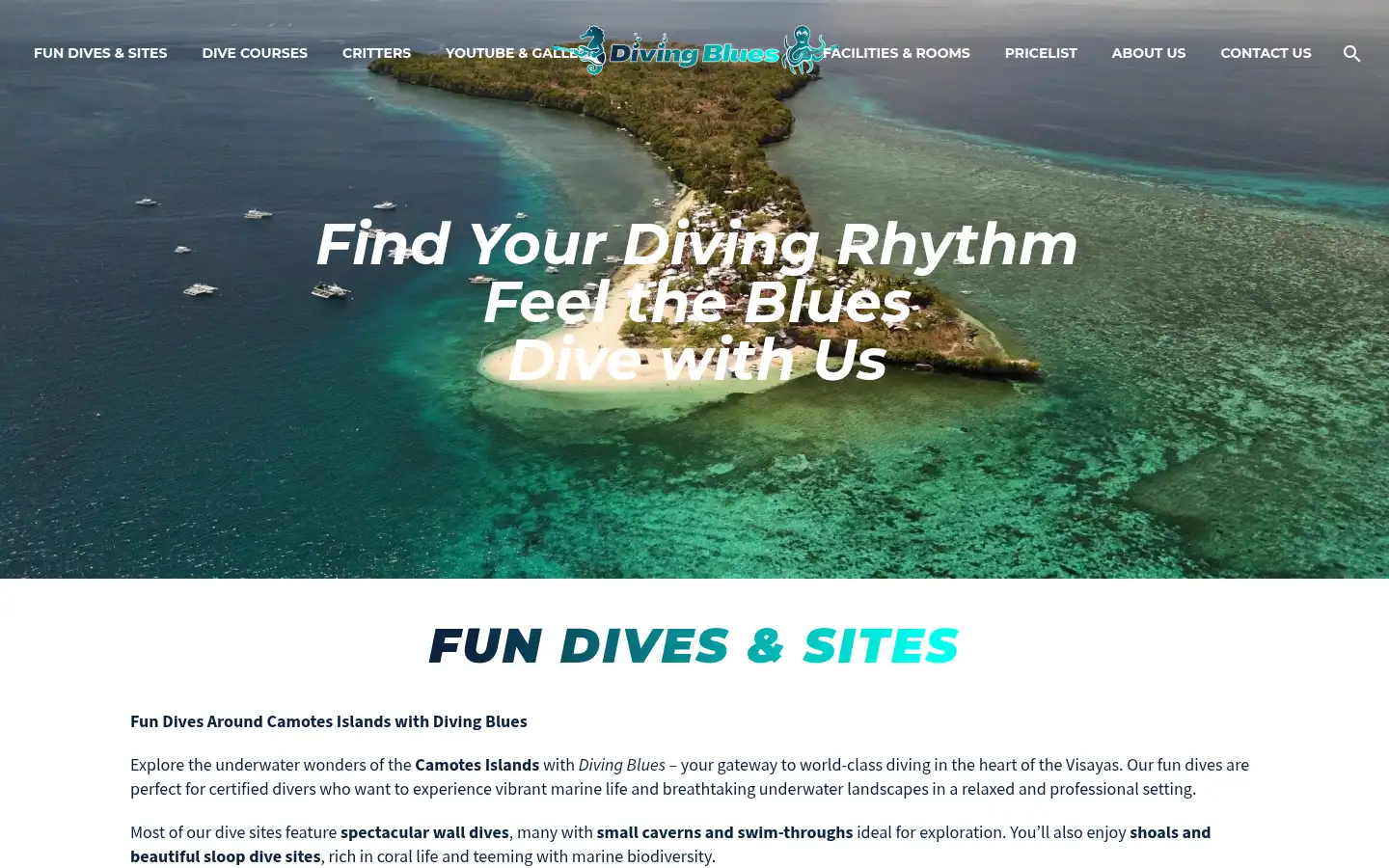 Screenshot of divingblues.ph